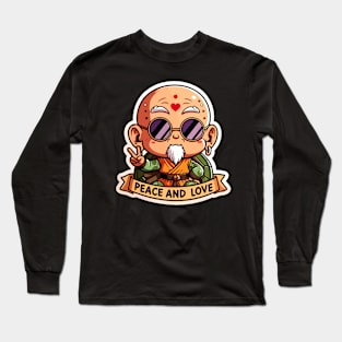 Zen Warrior Vibes: Chibi Shaolin Warrior Long Sleeve T-Shirt